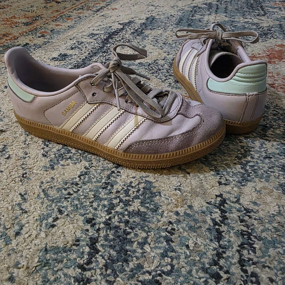 Adidas Kids Samba Sneakers - Purple and Mint